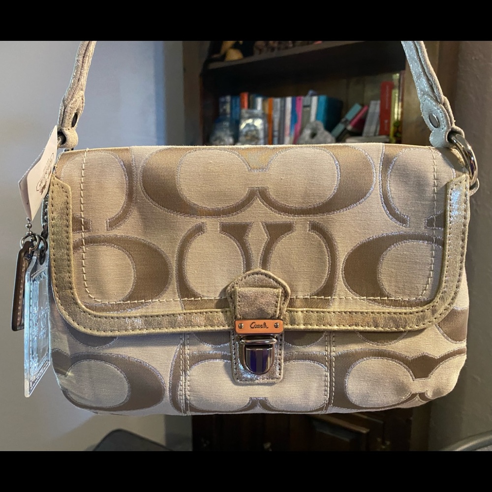 NWT Coach Poppy Signature Lurex Layla #18136